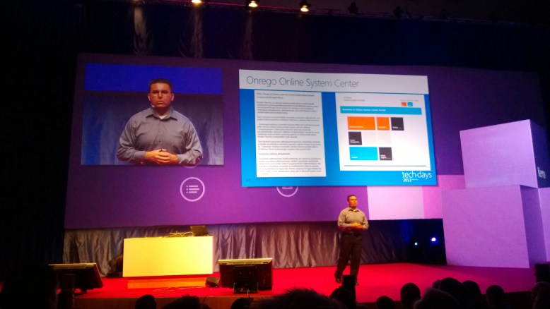 Onrego Online System Center in Jeff Woolsey's keynote