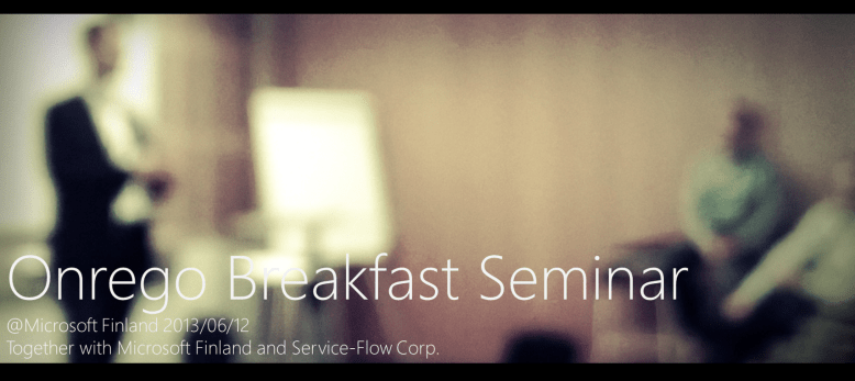 Onrego Breakfast Seminar